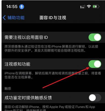 桐庐苹果14维修网点分享iPhone14注视感知功能有什么用 